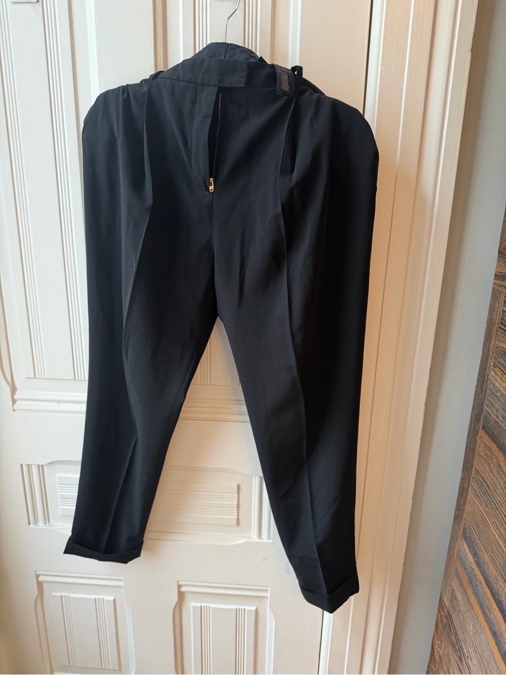 Black Pleated Women Dress Pants